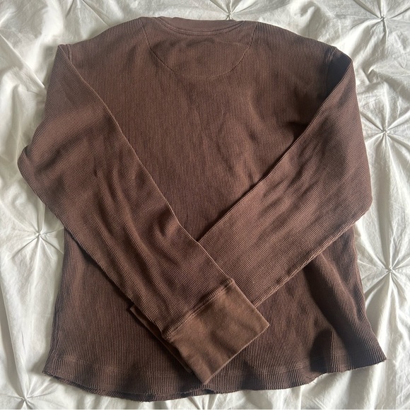 Nevada Women's Large Brown Waffle Knit Crewneck Sweater Relaxed Fit - Picture 4 of 7